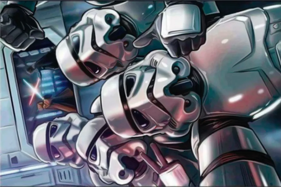 Adesivo para cartão Stormtroopers Futuristas