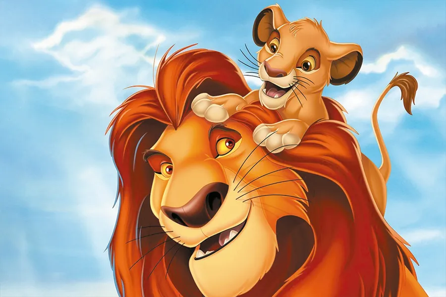 Adesivo para cartão Rei Leão Simba e Mufasa