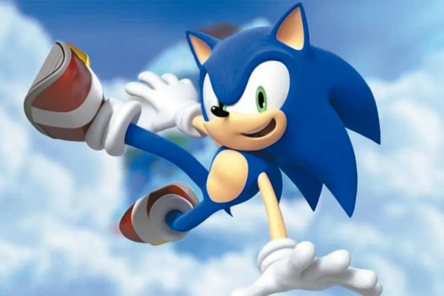 Adesivo para cartão Sonic Azul Saltando