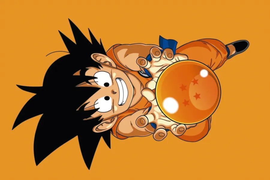 Adesivo para cartão Goku com Esfera do Dragão