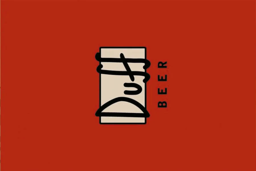 Adesivo para cartão Duff Beer Vermelho