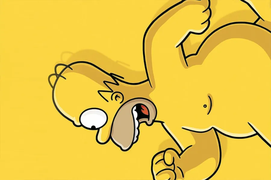 Adesivo para cartão Homer Simpson Amarelo