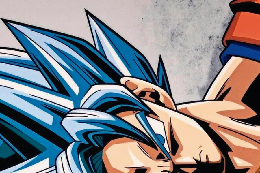 Adesivo para cartão Goku Anime Azul