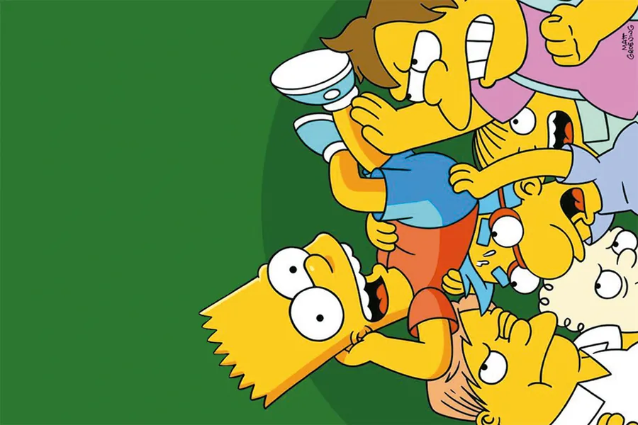 Adesivo para cartão Bart Simpson Fundo Verde