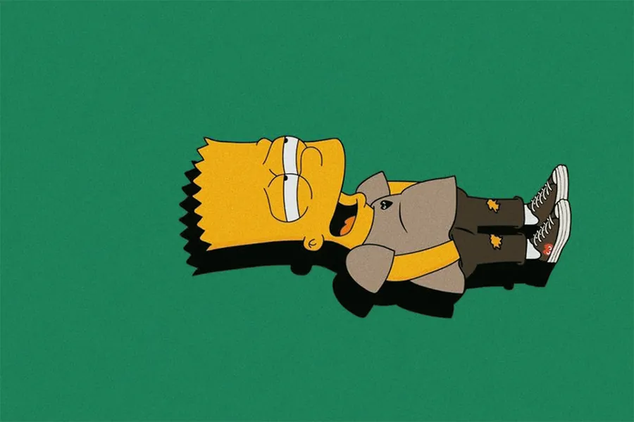 Adesivo para cartão Bart Simpson Verde