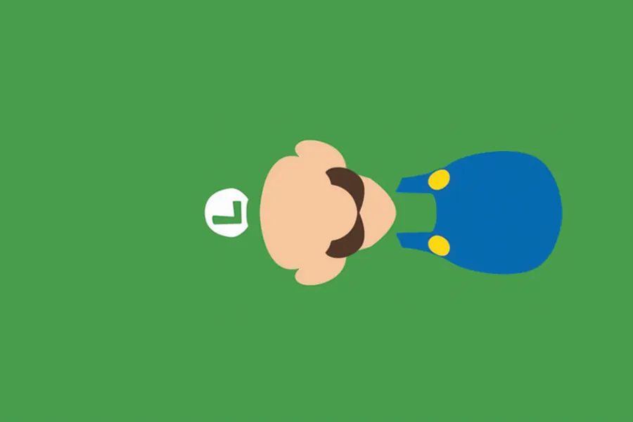 Adesivo para cartão Luigi Minimalista Verde