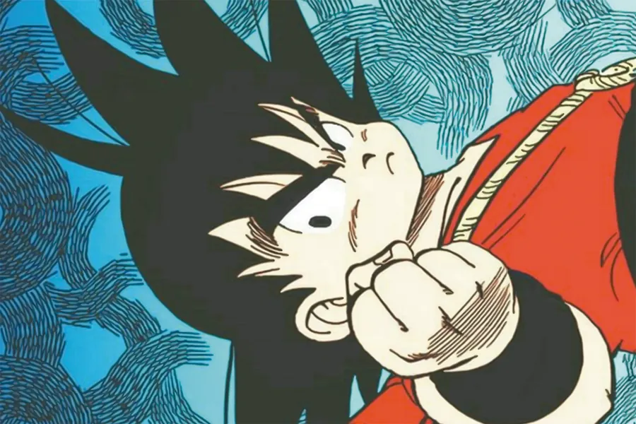 Adesivo para cartão Goku Fundo Azul