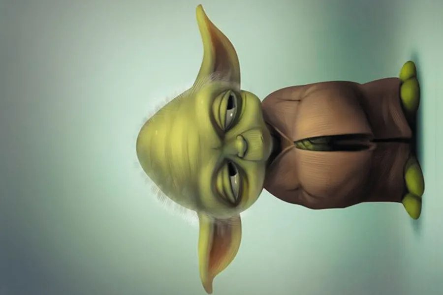 Adesivo para cartão Yoda Verde
