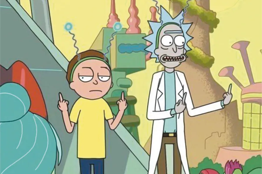 Adesivo para cartão Rick e Morty