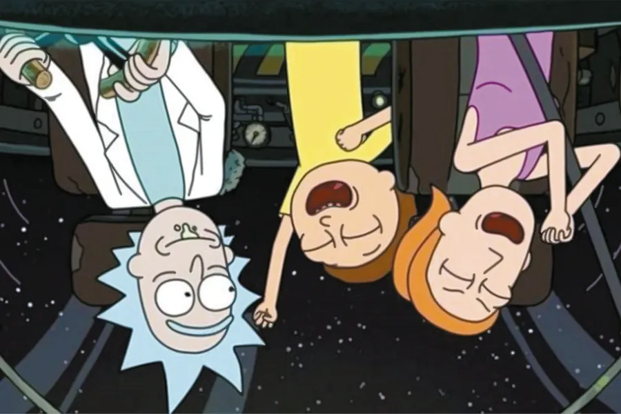 Adesivo para cartão Rick and Morty Invertidos