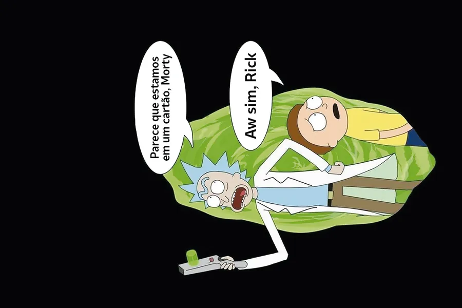 Adesivo para cartão Rick e Morty