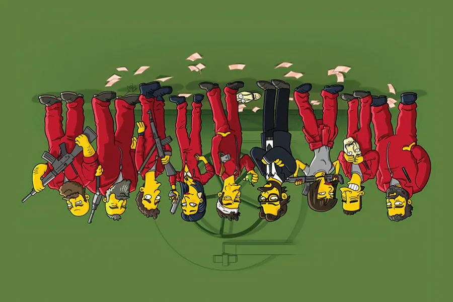 Adesivo para cartão Os Simpsons Vermelho