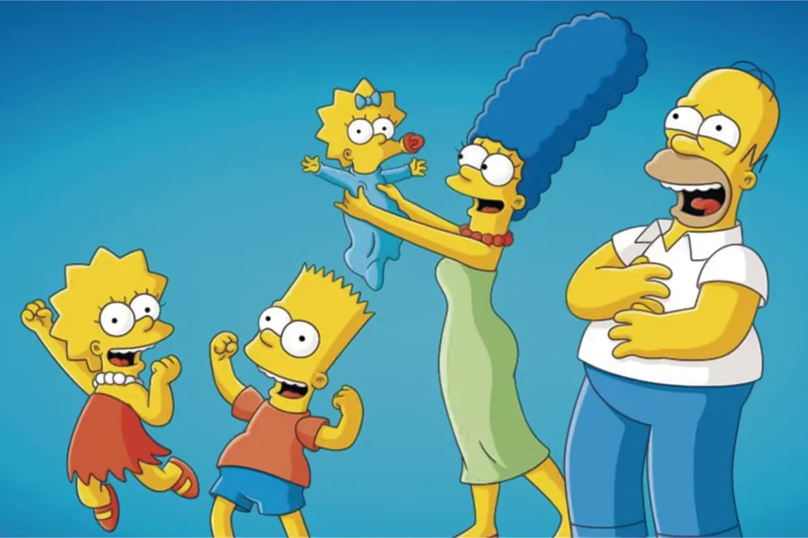 Adesivo para cartão Os Simpsons em Família