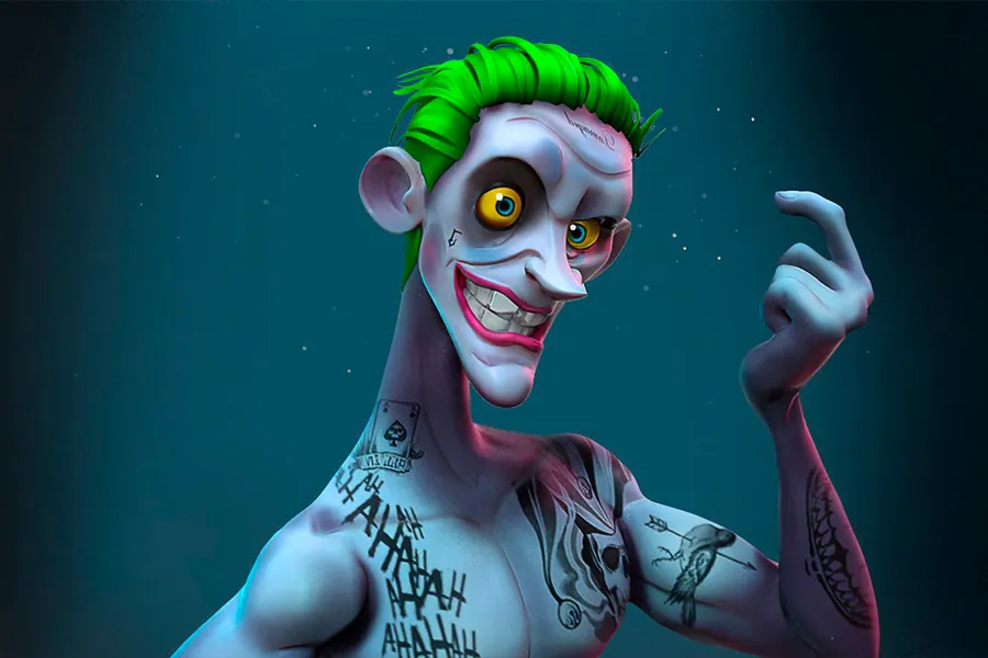 Adesivo para cartão Joker Maluco Verde