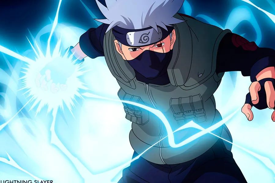 Adesivo para cartão Kakashi Raio Azul