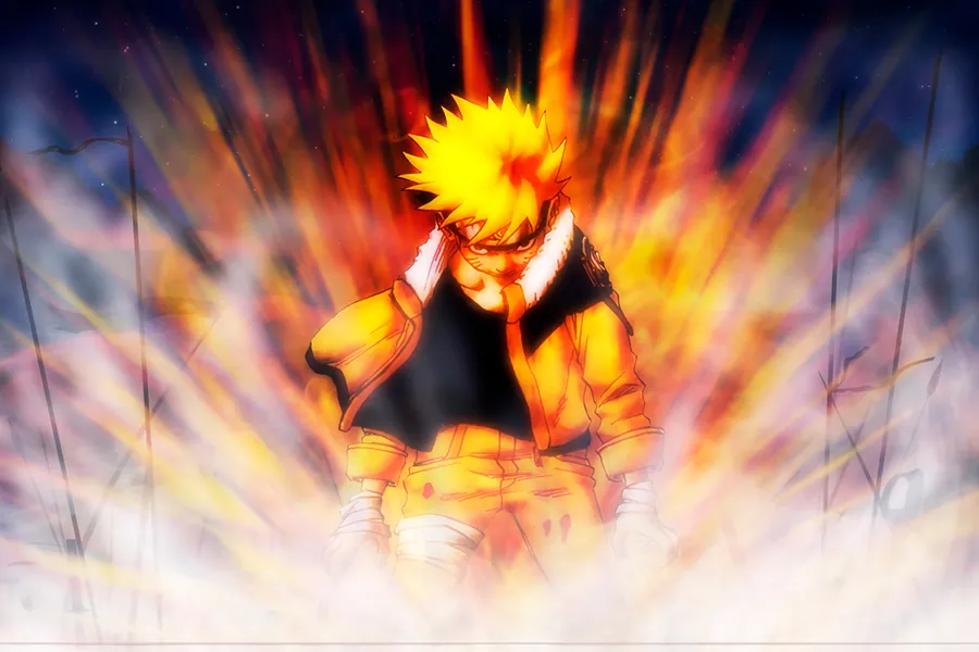 Adesivo para cartão Naruto Energia Laranja