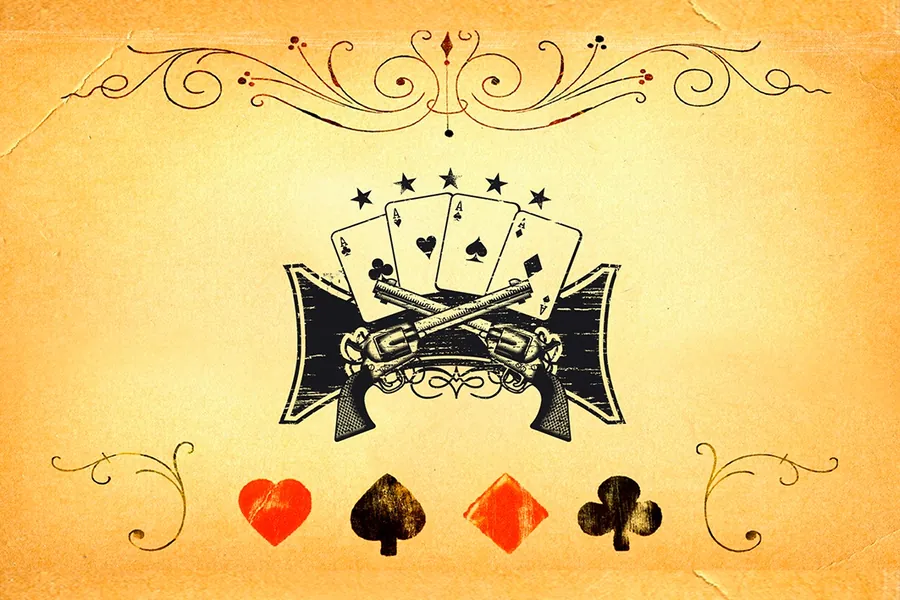 Adesivo para cartão Cartas Vintage Amarelas