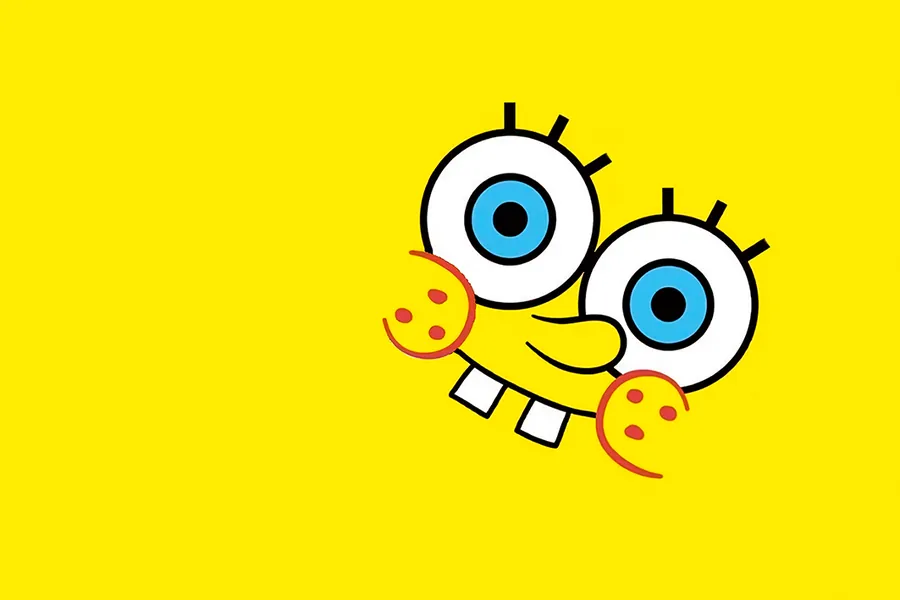 Adesivo para cartão Bob Esponja Amarelo