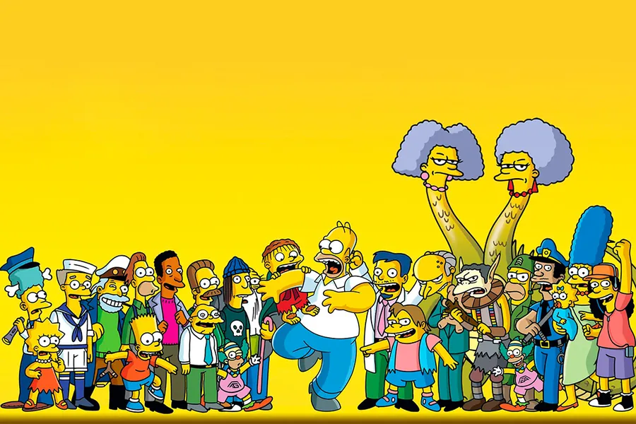Adesivo para cartão Os Simpsons Amarelos