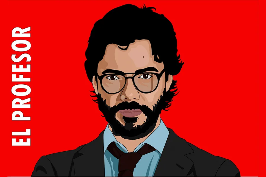 Adesivo para cartão El Profesor Vermelho