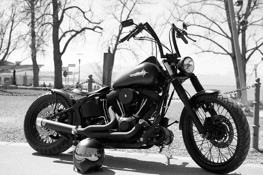 Adesivo para cartão Moto Custom Preta