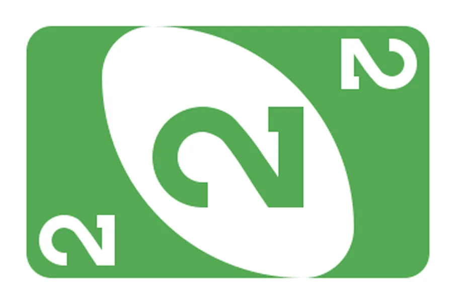 Adesivo para cartão Número 2 Verde