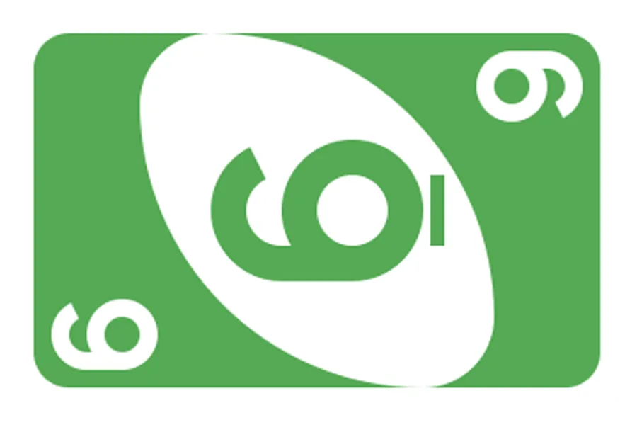 Adesivo para cartão Abstrato Verde e Branco
