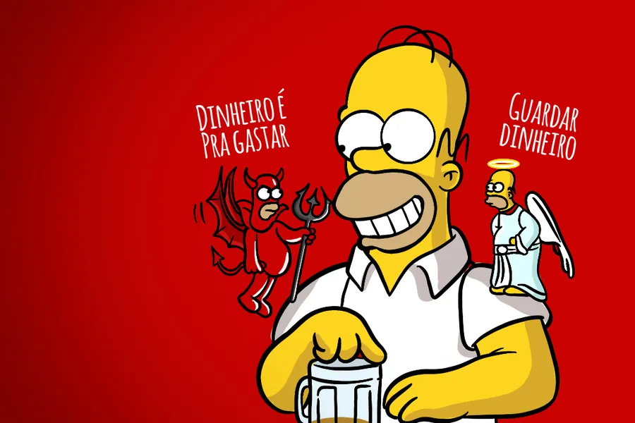 Adesivo para cartão Homer Simpson Dinheiro