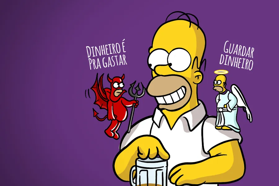 Adesivo para cartão Homer Simpson Dinheiro