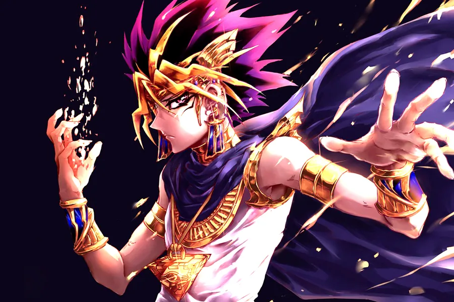 Adesivo para cartão Yugi Muto Dourado