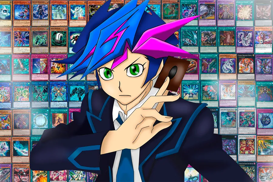 Adesivo para cartão Yu-Gi-Oh Anime Azul