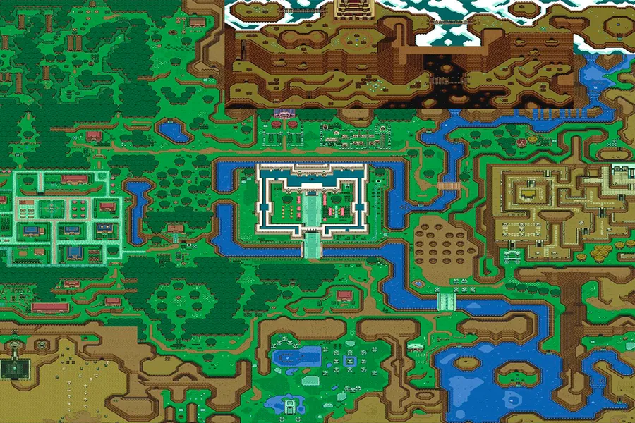 Adesivo para cartão Mapa Pixelado de Hyrule