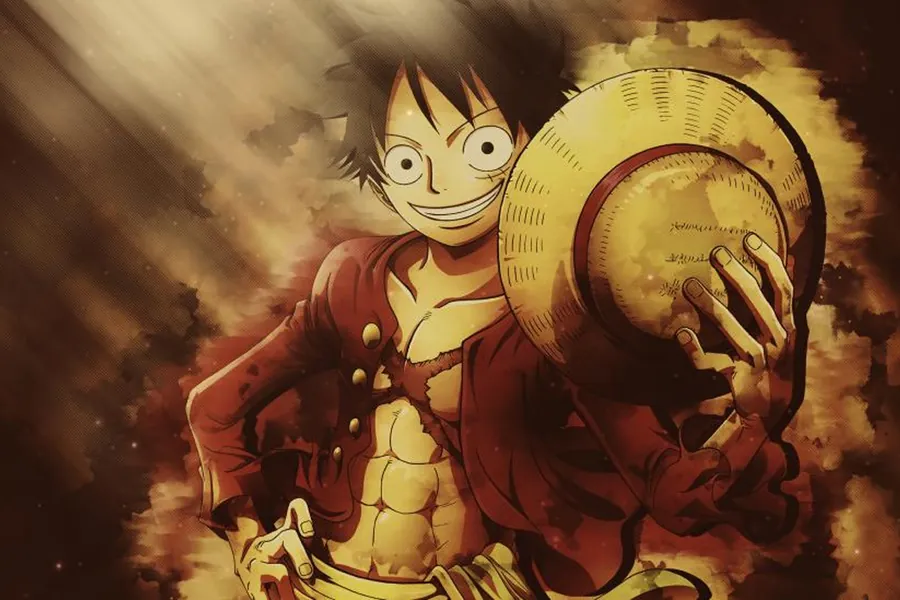Adesivo para cartão Luffy com Chapéu de Palha