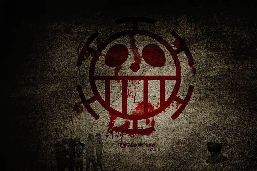 Adesivo para cartão Trafalgar Law Vermelho