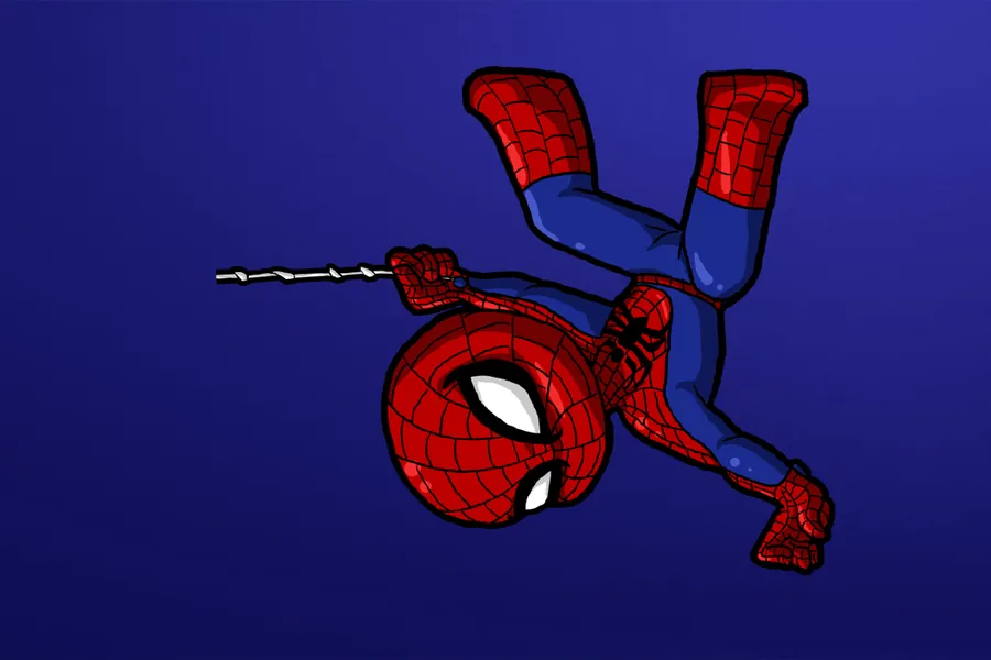 Adesivo para cartão Homem-Aranha Azul e Vermelho