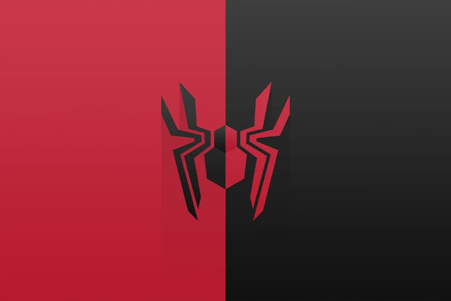 Adesivo para cartão Spider-Man Vermelho e Preto