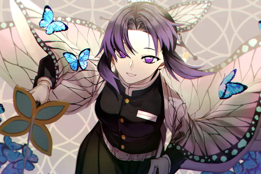 Adesivo para cartão Shinobu com Borboletas