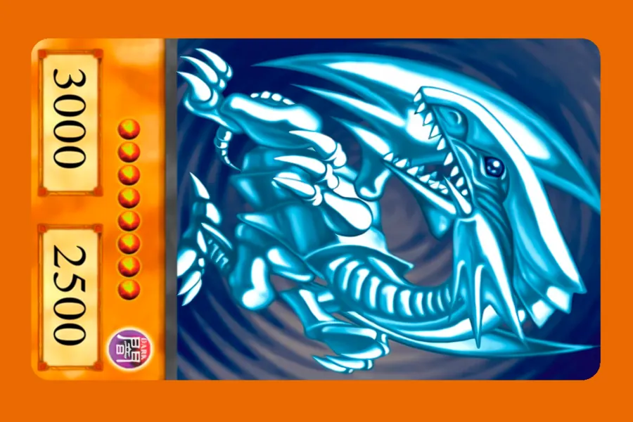 Adesivo para cartão Dragão Azul Neon