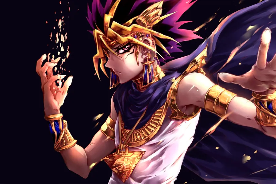 Adesivo para cartão Yugi Muto Dourado