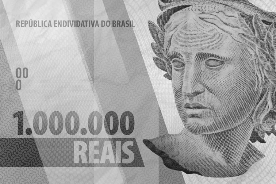Adesivo para cartão Cédula 1.000.000 Reais