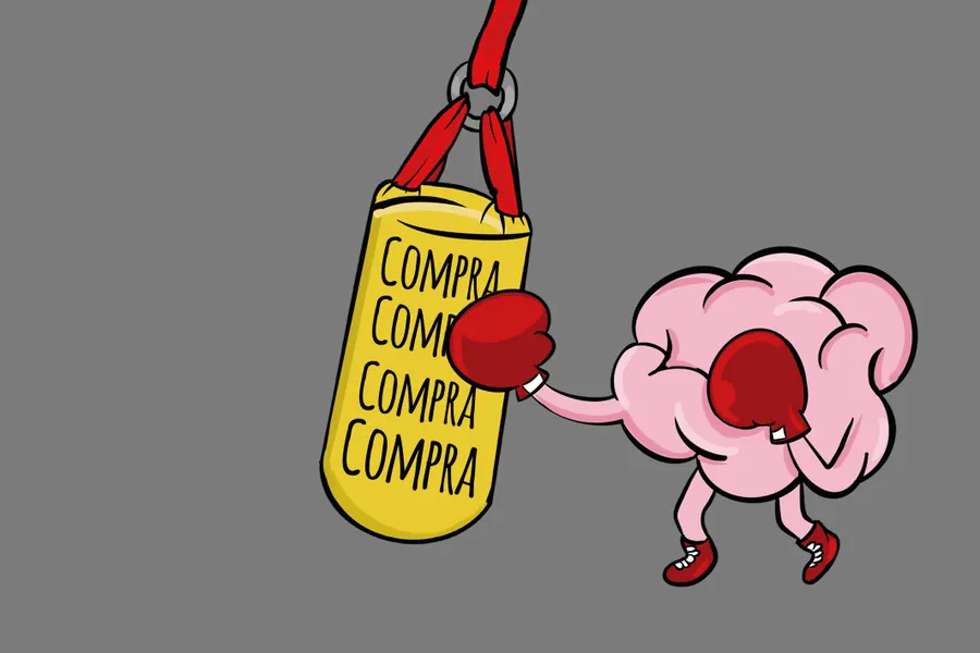 Adesivo para cartão Cérebro Rosa no Boxe