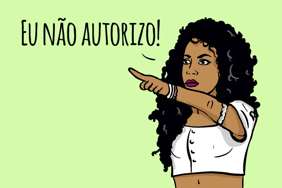 Adesivo para cartão Eu Não Autorizo