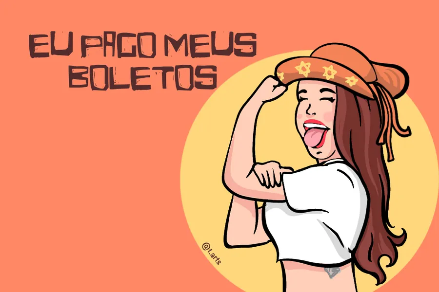 Adesivo para cartão Eu Pago Meus Boletos