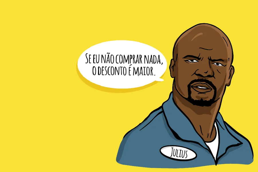 Adesivo para cartão Julius Frase Amarela