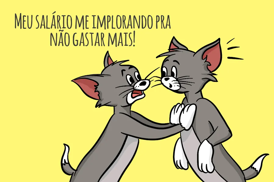 Adesivo para cartão Tom e Jerry Frase