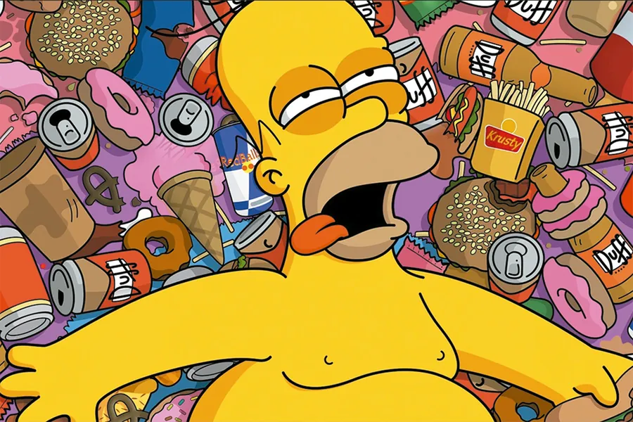 Adesivo para cartão Homer Simpson Pop Art