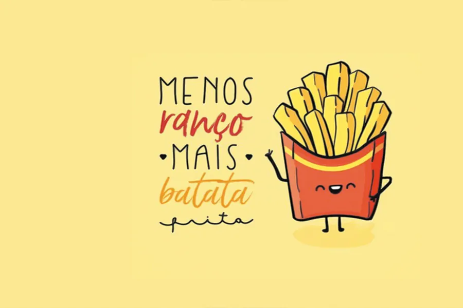 Adesivo para cartão Frase Batata Frita