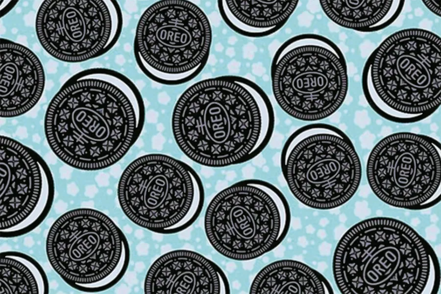 Adesivo para cartão Oreo Fundo Azul