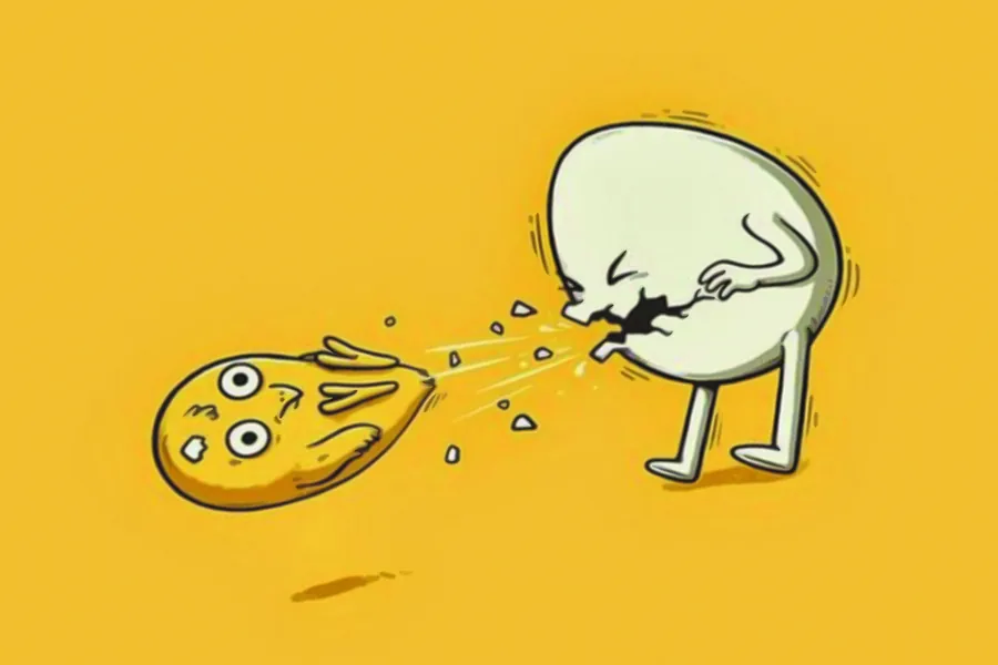 Adesivo para cartão Desenho Animado Amarelo