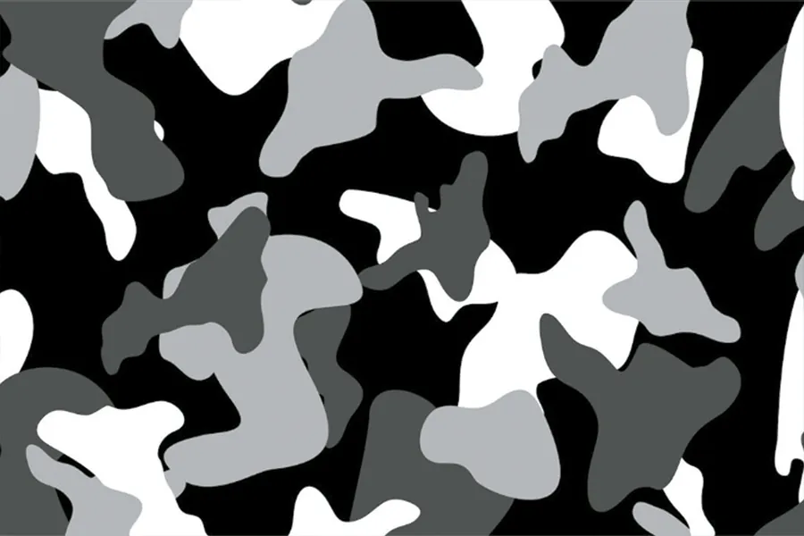 Adesivo para cartão Camuflagem Cinza e Preto